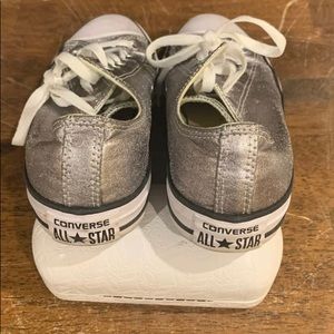 Converse silver shoes